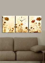 Wallity Reloj de Pared de Lienzo Decorativo 3P3040CS-55 Multicolor (3 Piezas)